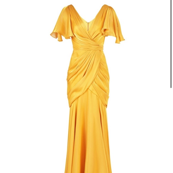 THEIA - Tamara Flutter-Sleeve Gown - Picture 1 of 4